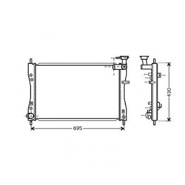 Radiator COLT 04->> 640x402x16 1.5I/110kw +/-AC