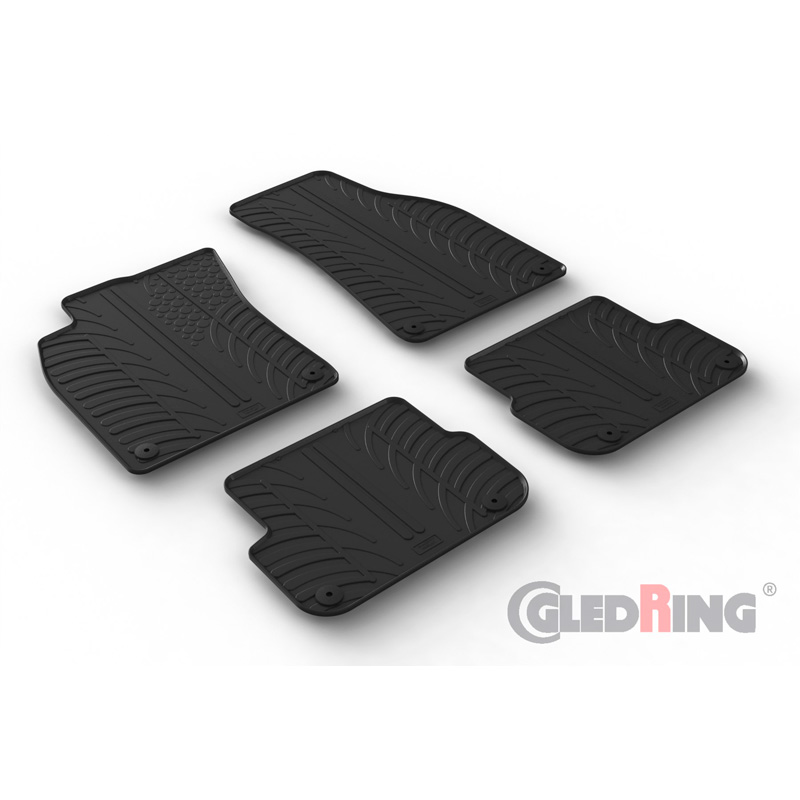 Rubbermatten  Audi A6 (4F) Avant 2005-2011 (T profiel 4-delig + montageclips)