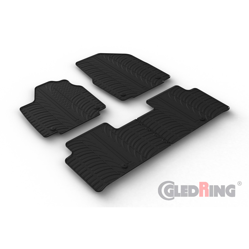 Rubbermatten  Kia EV6 2021- (T profiel 4-delig + montageclips)