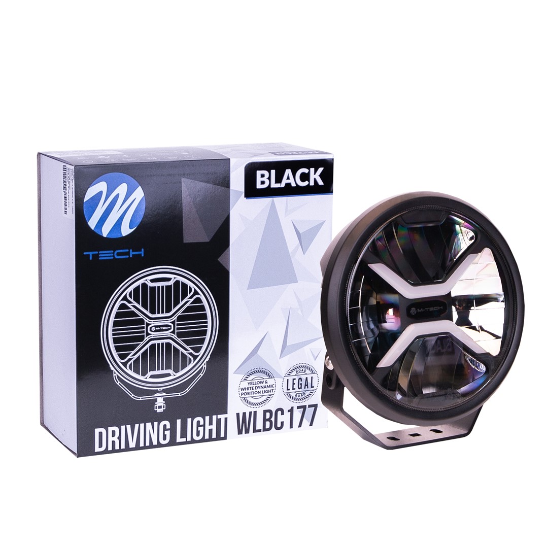 LED Rijlicht M-TECH BLACK SERIES 2x40W + 2x20W LED 12-48V 80W 9", Rond, Dynamisch positielicht