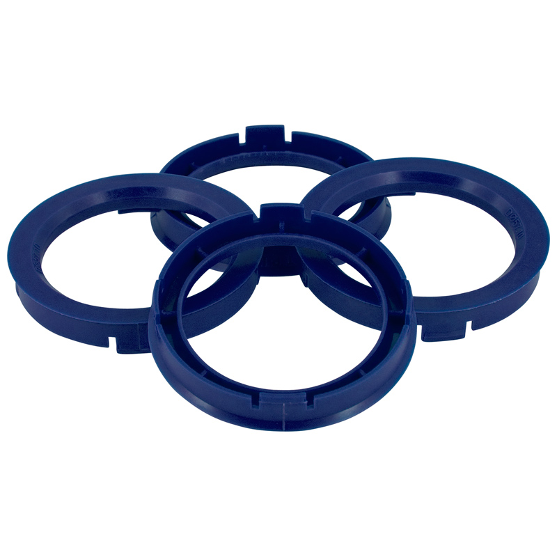 Set TPI Centreerringen - 63.3->56.6mm - Reflex Blauw