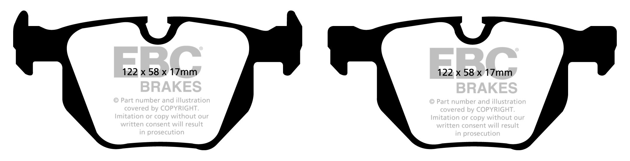 EBC Brakes BMW 335 3.0 Twin Turbo (E93) 2010-.. Remblokken achte