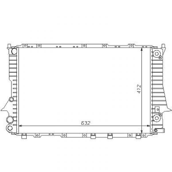 Radiator AUDI 100/Audi A6 C4 90- 632x414 1.9/2.5TDI/2.0/2.3/-AC