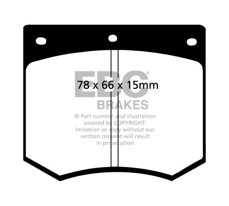 EBC Brakes AC 3000 3.0 75-86 Remblokken voorzijde greenstuff