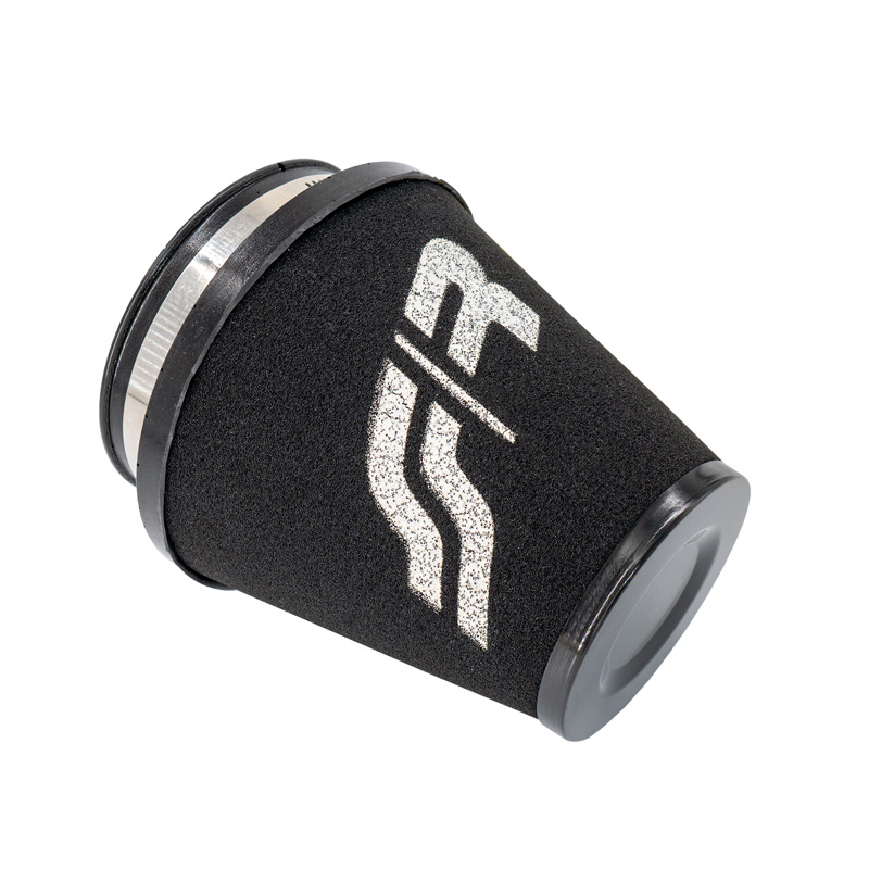 Simoni Racing Schuimluchtfilter Universeel - 124/76mm - Zwart - incl. 3 adapterringen