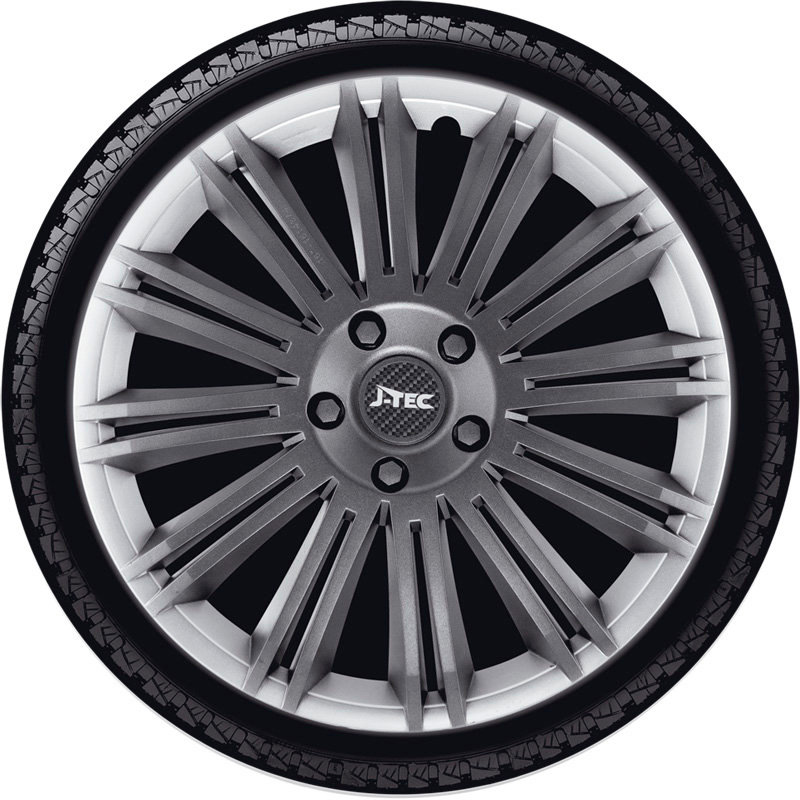 4-Delige J-Tec Wieldoppenset Discovery R 13-inch zilver/grijs