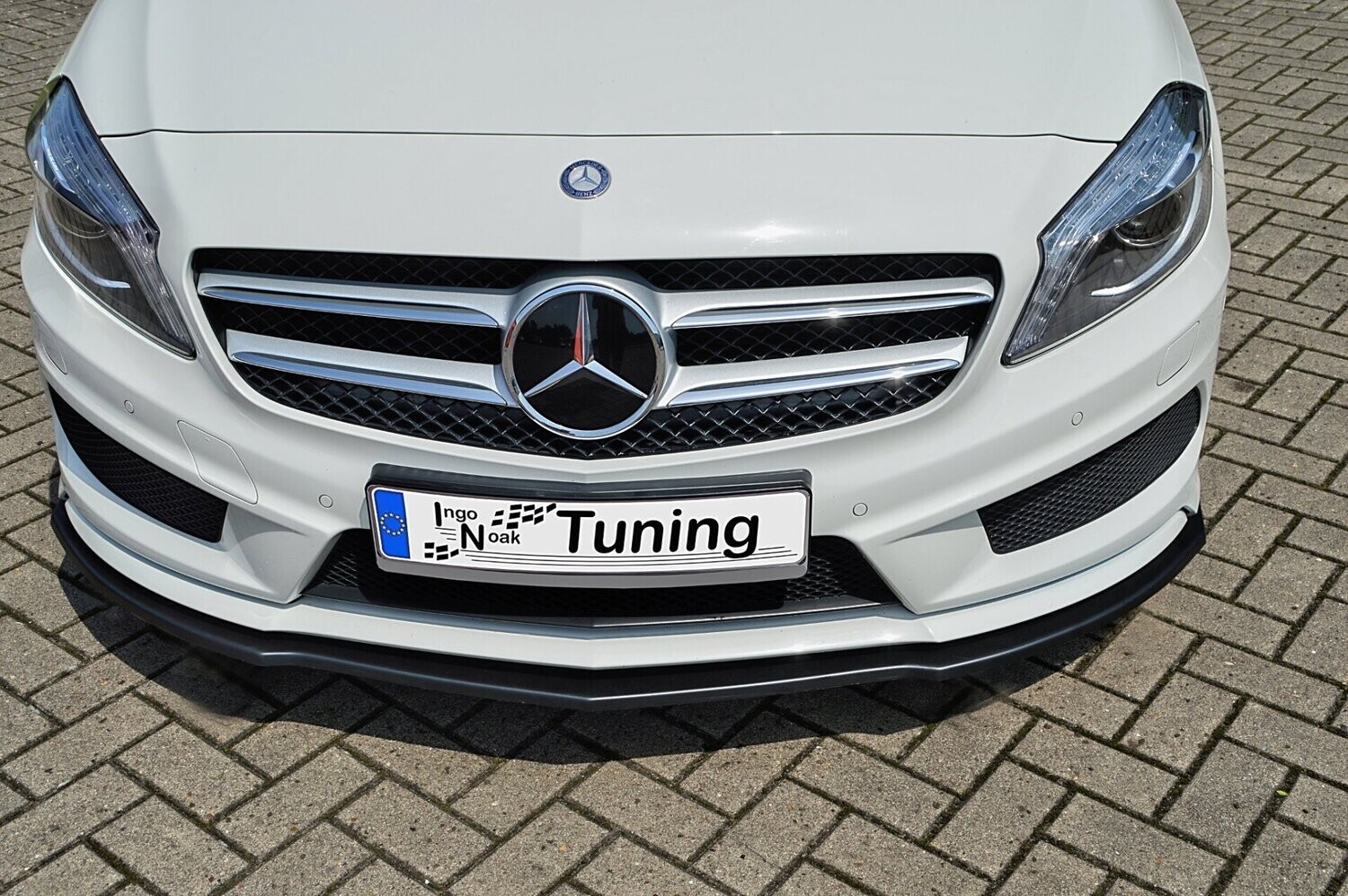 Voorspoilerlip ABS Mercedes A AMG-Line W176 met ABE