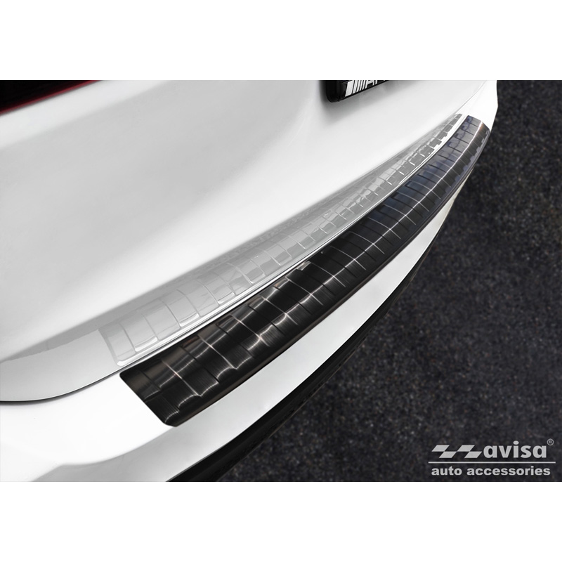 Zwart RVS Achterbumperprotector  Mercedes GLS (X167) 2019-2023 & FL 2023- 'Ribs'