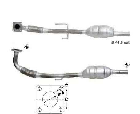 VW LUPO 1.4i 1390 cc 44 Kw / 60 cv AUD Magnaflow CAT Bouwjaar: 1