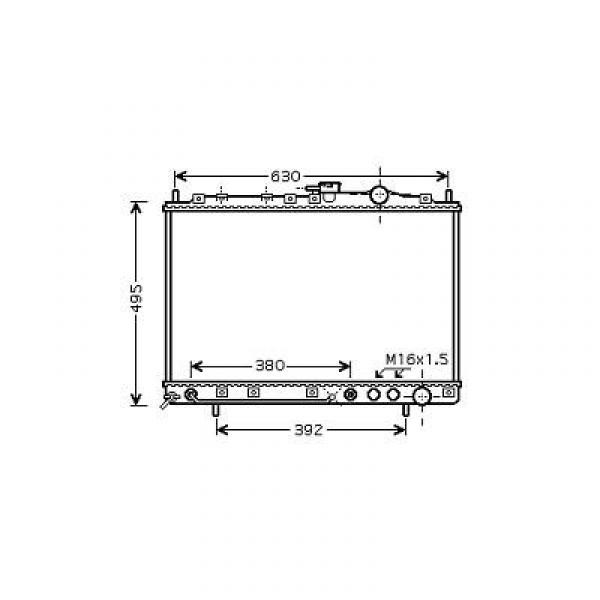 Radiator KIA JOICE 99-03 432x668 2.0I. +/-AC