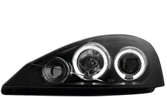 Koplampen Ford Focus 98-01 Angel Eyes zwart