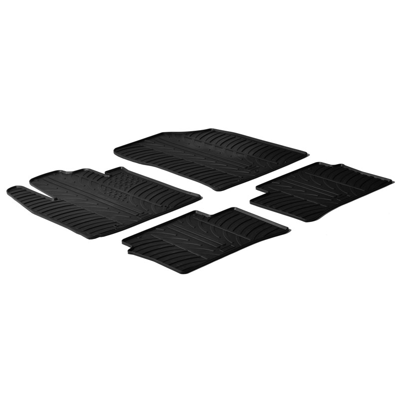 Rubbermatten  Kia Picanto 2011-2017 (T profiel 4-delig + montageclips)