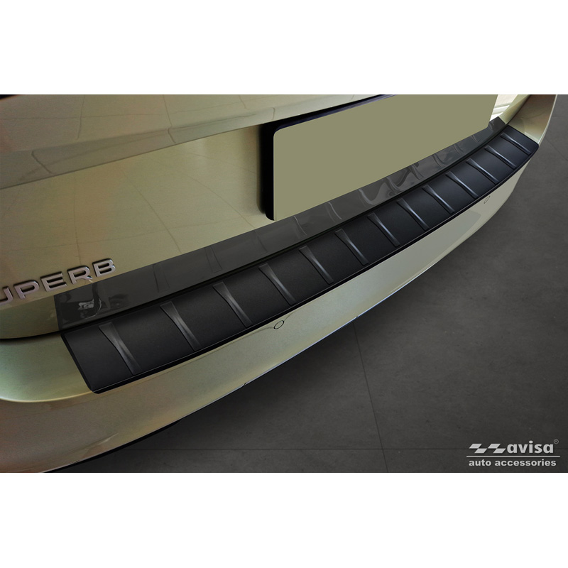 Matzwart RVS Achterbumperprotector  Skoda Superb IV Combi 2023- 'Ribs'