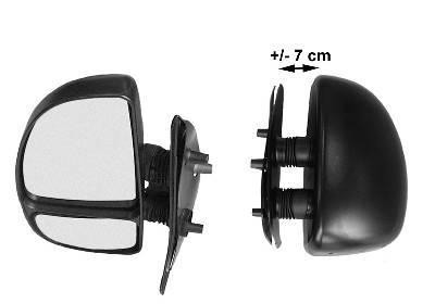 spiegel, dubbel, korte arm (7 cm), links Peugeot Boxer, 2002-200