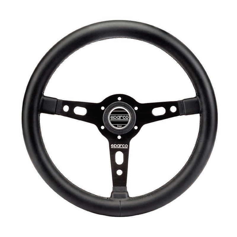Sparco Universeel Sportstuur Targa 350 - Zwart Leder - Diameter 350mm