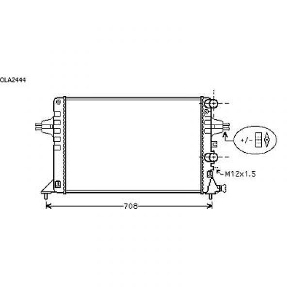 Radiator ASTRA 02-07 600x375x26 1.6 16V/76 KW +A/C