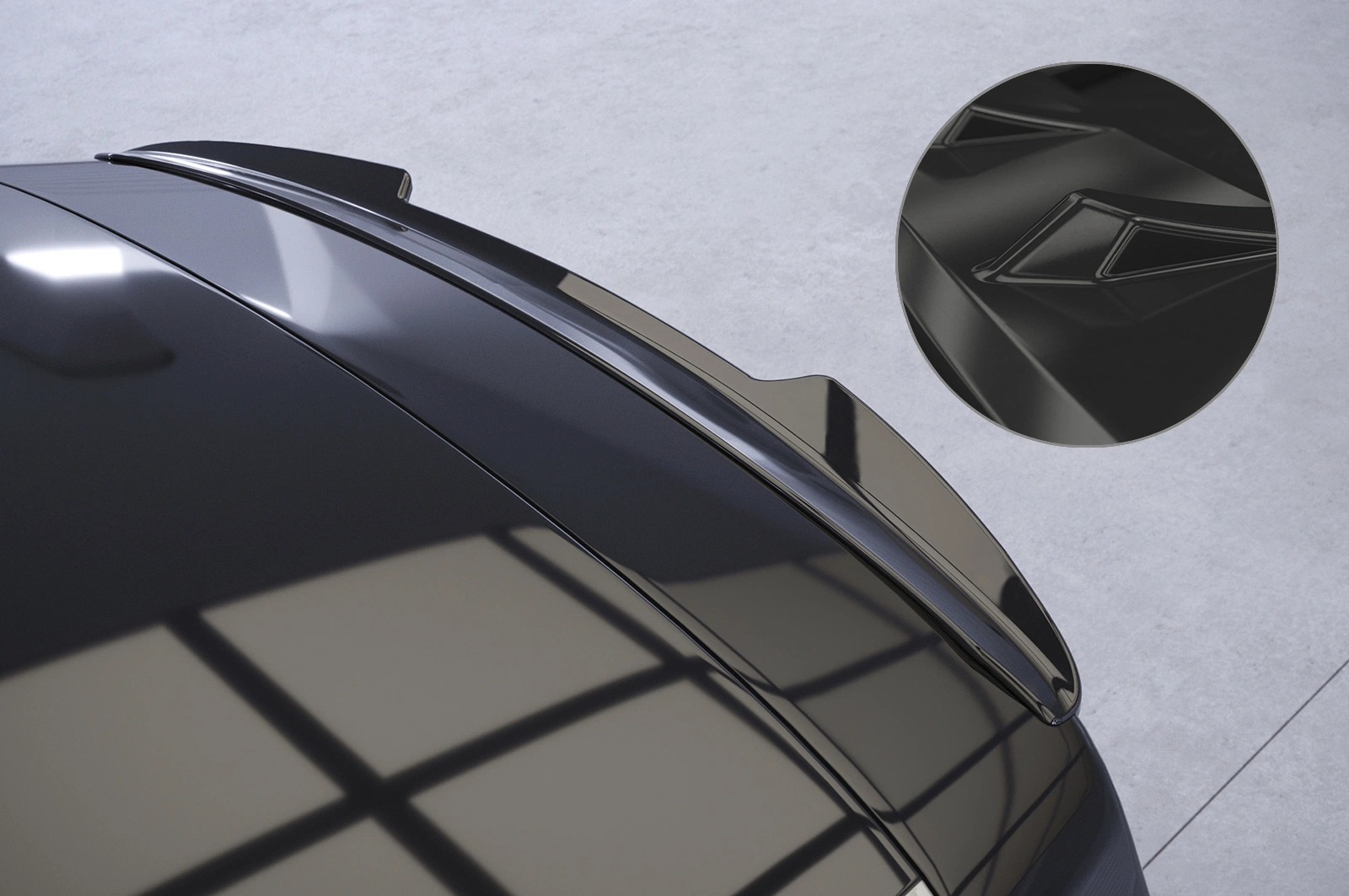 Voorspoiler Smart fortwo (453) glans zwart