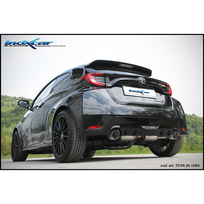 100% RVS Dubbele Sportuitlaat  Toyota GR Yaris 1.6 (261pk) 2020- Ø65mm Links/Rechts 100mm Racing (TIG gelast)