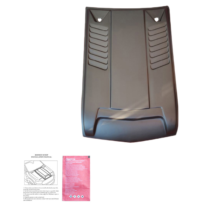 Motorkapluchtinlaat (Scoop)  Mitsubishi L200 Triton 4 2007-2014 - Matzwart