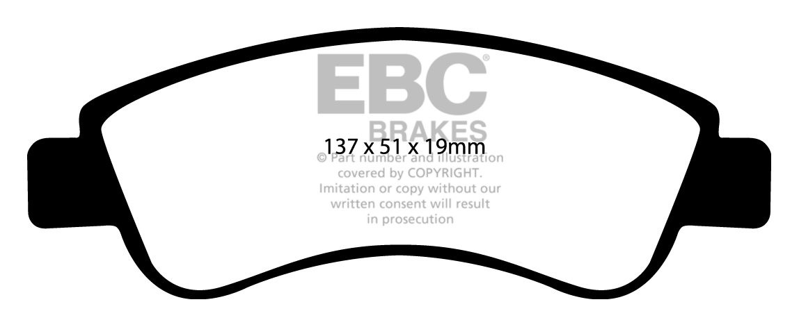 EBC Brakes PEUGEOT 206 1.6 2007-.. Remblokken voorzijde greenstu