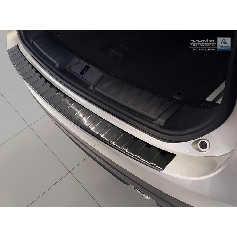 Zwart RVS Achterbumperprotector  Jaguar F-Pace 2016-2020 & FL 2020- 'Ribs'