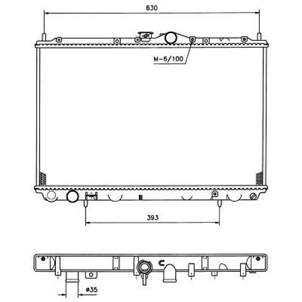 Radiator CARISMA 05/97->> 402x665mm 1.6/1.8M+AC