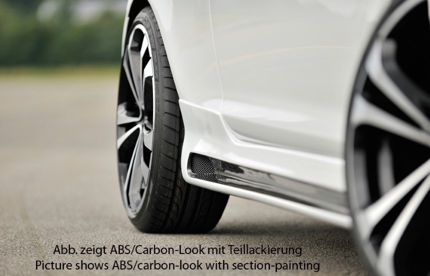 Zijskirts Opel Corsa D Rieger carbon-look met opening