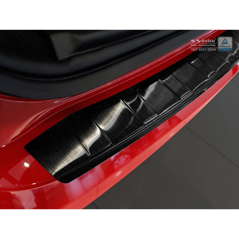 Zwart RVS Achterbumperprotector  Jaguar E-Pace 2017-2020 & FL 2020- 'Ribs'