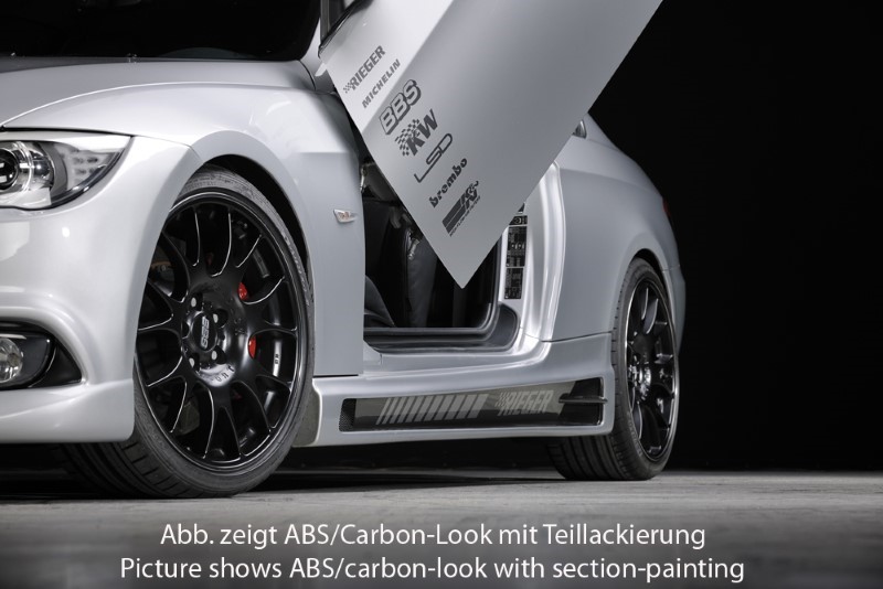 Zijskirts BMW E92 coupe ABS Carbon-look Rieger