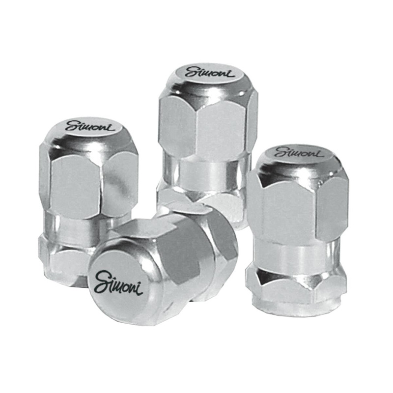 Simoni Racing Ventielkapjes Chrome - Chroom - 4 stuks