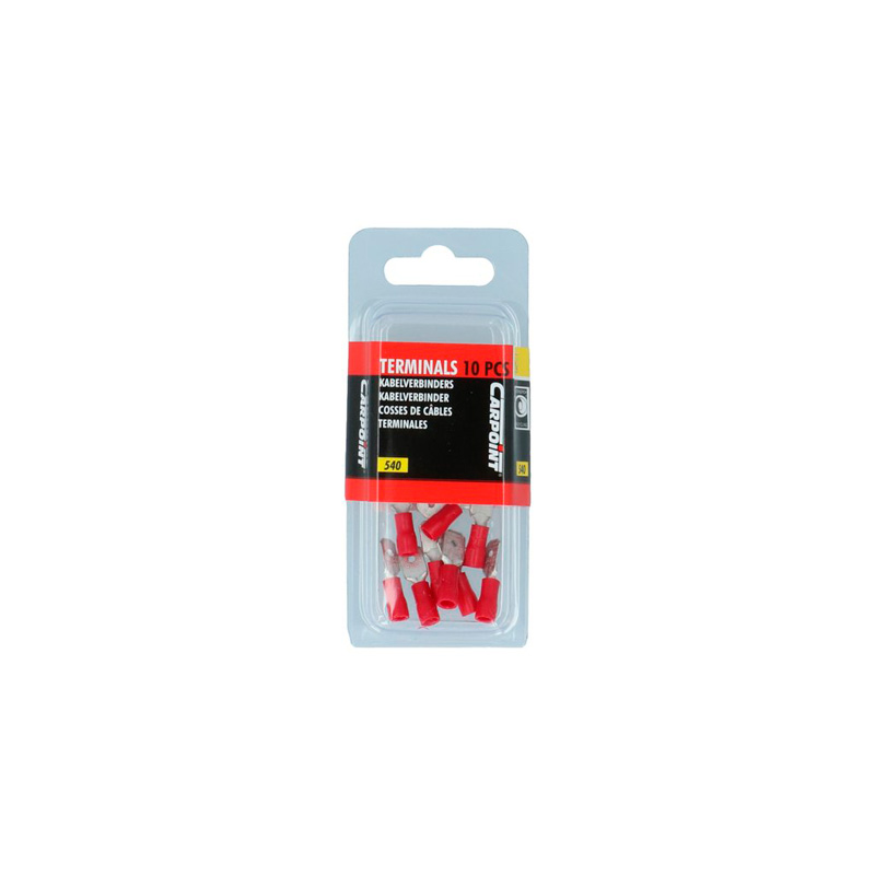 Carpoint Vlakstekker 540 Rood 6.3x0.8mm Blister 10-stuks