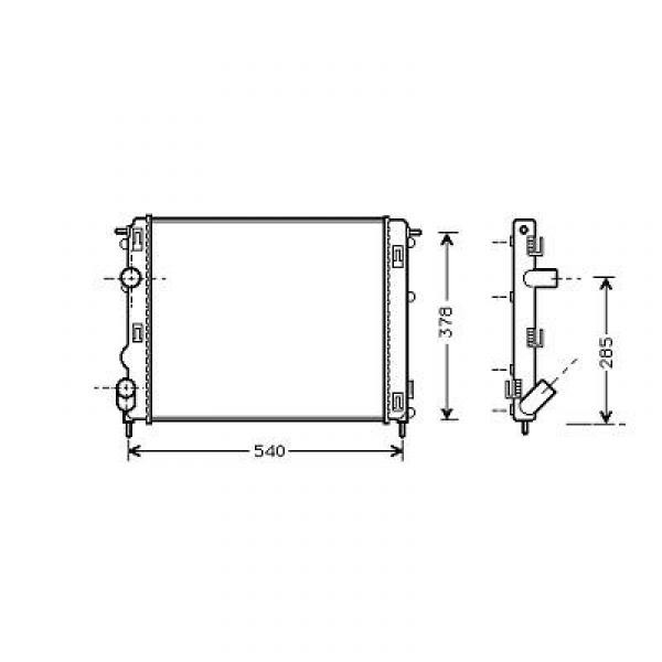 Radiator KANGOO/Clio B 01-07 480x415 1.4/1.6 +AC 728-0010
