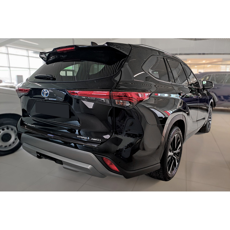 Zwart RVS Achterbumperprotector  Toyota Highlander (XU70) 2020- 'Hybrid'