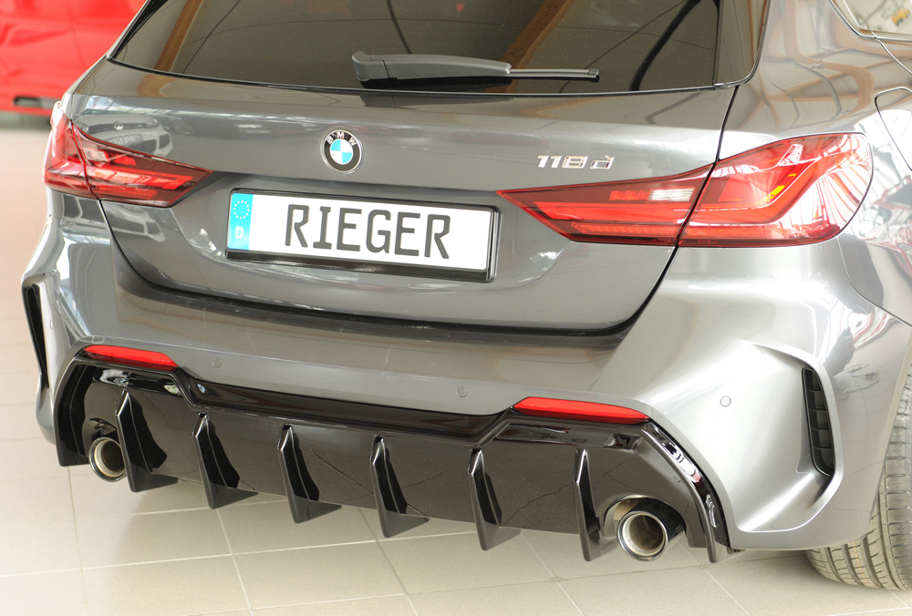 Diffuser BMW 1 Serie F40 Rieger Glans Zwart