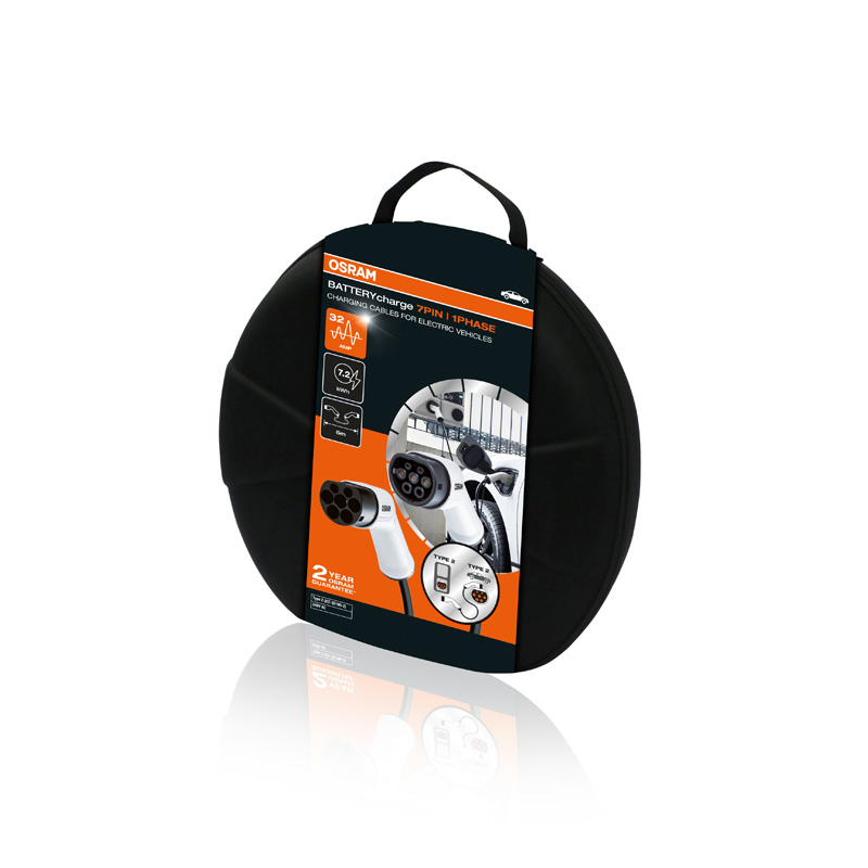 Osram BATTERYcharge 7PIN Type2>2 32A 1ph (5m) - Laadkabel EV