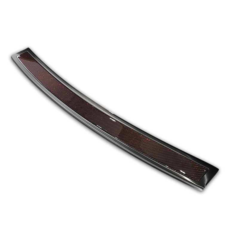 RVS Achterbumperprotector 'Deluxe'  BMW X3 F25 2014-2017 Zwart/Rood-Zwart Carbon
