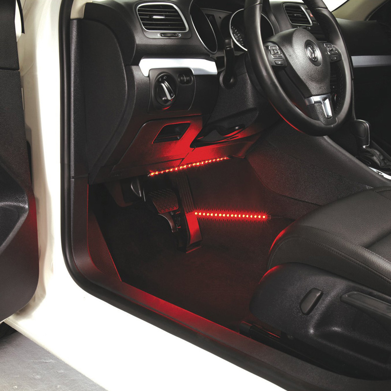 Set zelfklevende interieur LED-strips met Smartphone bediening - Multi-Color - set à 4 stuks