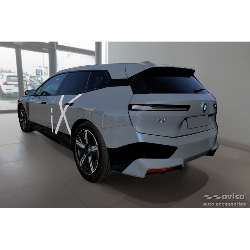 Matzwart RVS Achterbumperprotector  BMW iX (I20) 2021- 'Ribs'