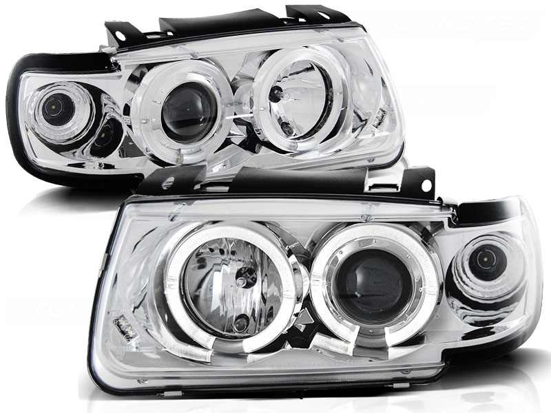 Koplampen VW Polo 6N Angel Eyes chroom