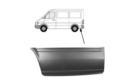 eindstuk, 90cm, rechts VW LT, 1996-2006