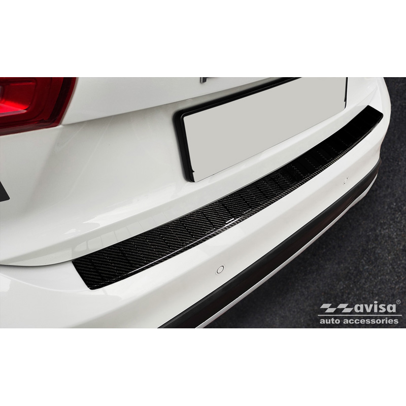 Echt 3D Carbon Achterbumperprotector  Ford Focus Hatchback 5-deurs (incl. ST-Line) 2018-2021 & Facelift 2021- 'Ribs'