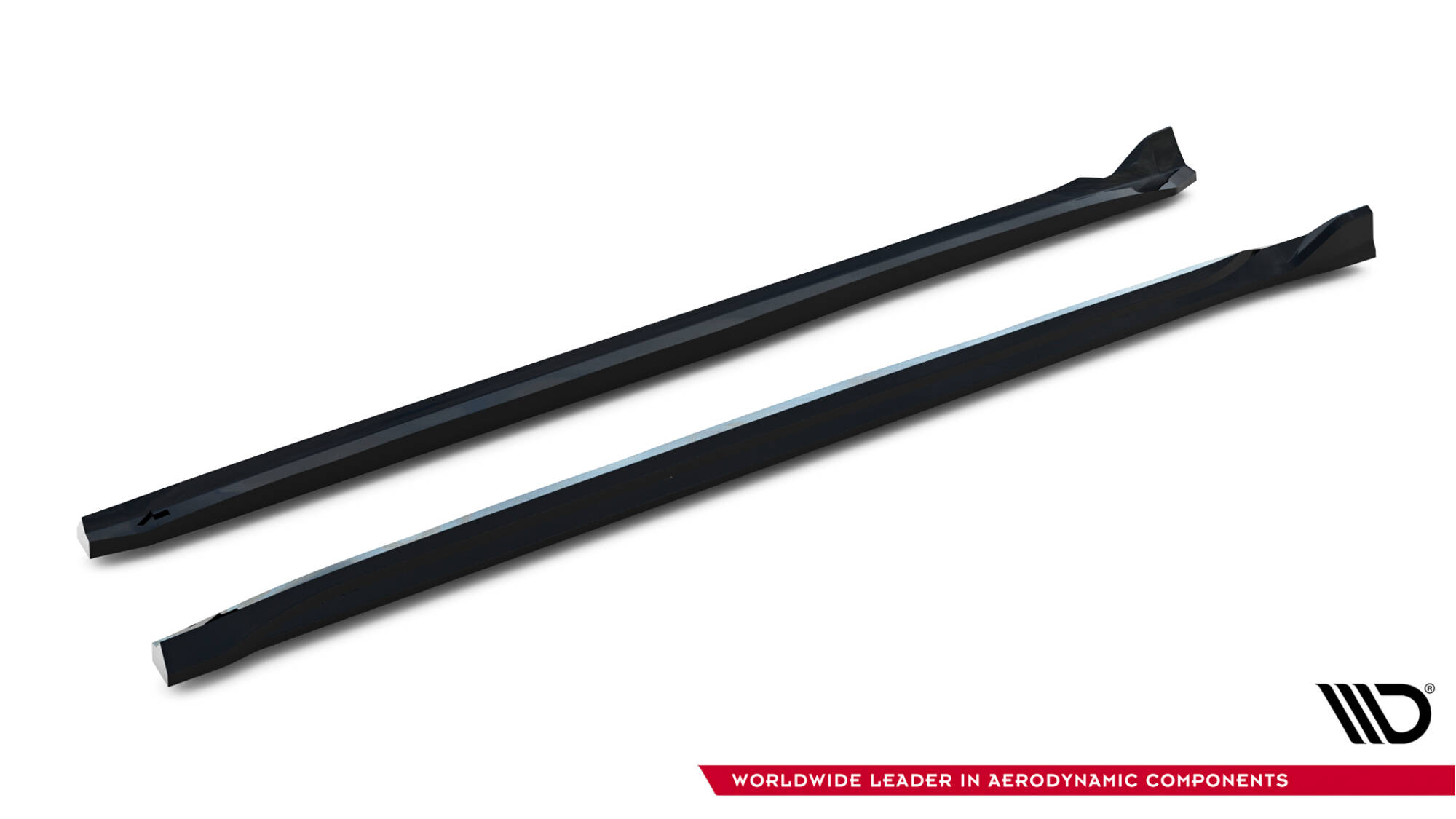 Zijskirts Abarth 500e Maxton Glanzend zwart