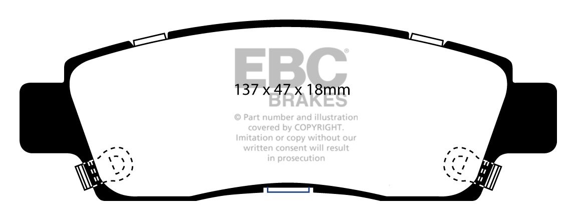 EBC Brakes SAAB 9-7X 4.2 2005-2009 Remblokken achterzijde