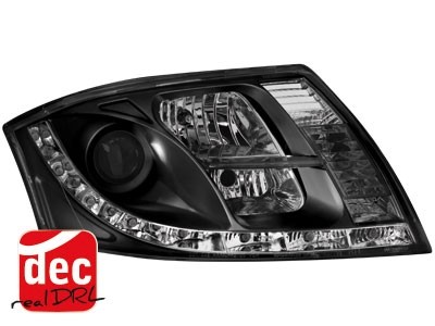 Koplampen passend voor Audi TT 8N 12.98-05 Devil Eyes real DRL LED Zwart