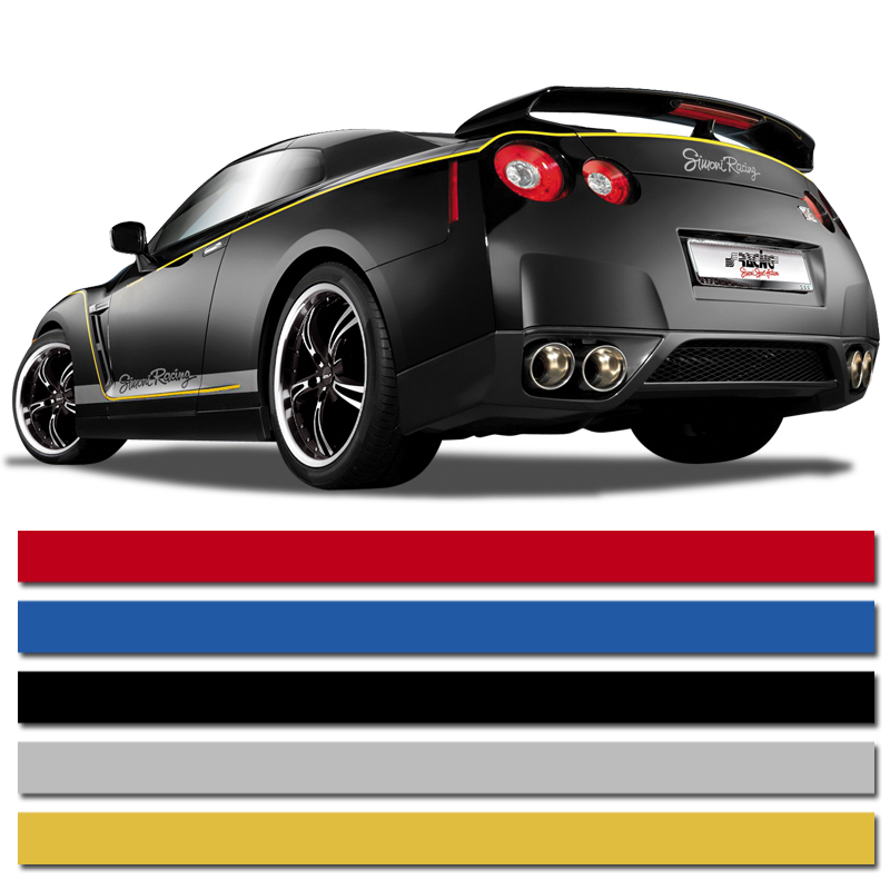 Universele zelfklevende striping AutoStripe Cool200 - Zwart - 3mm x 975cm