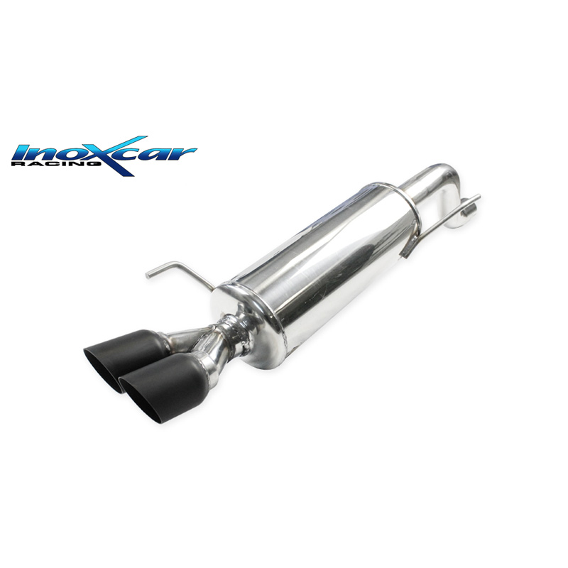 100% RVS Sportuitlaat  Abarth Punto EVO 1.4TB MultiAir (165pk) 2010- 2x80mm Ceramic Black