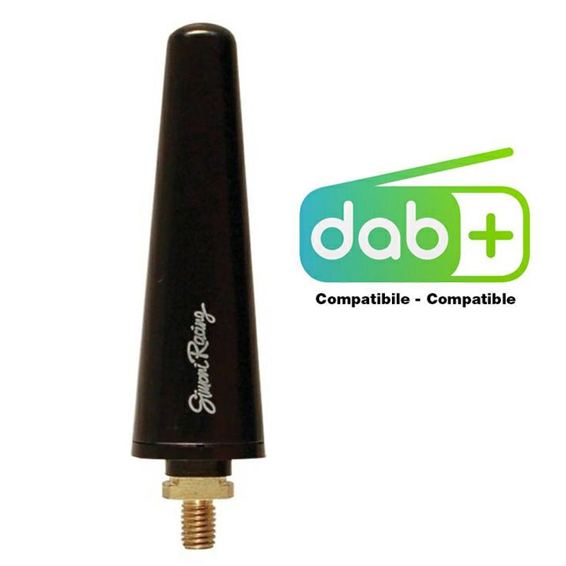 Simoni Racing Aluminium 'Real' Antenne Special M5 - Zwart - Lengte 6cm -  Alfa/Fiat/Lancia