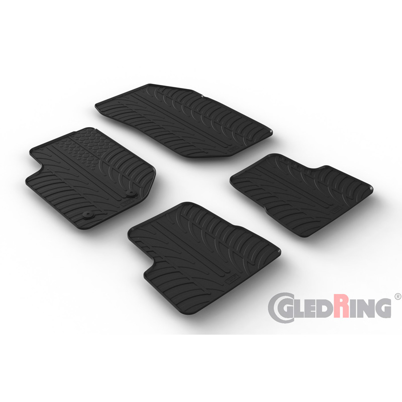 Rubbermatten  Jeep Avenger (J2) (benzine) 2023- (T profiel 4-delig + montageclips)