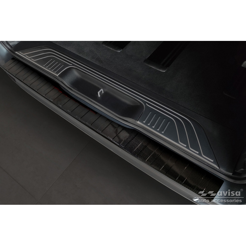 Echt 3D Carbon Achterbumperprotector  Mercedes Vito / V-Klasse 2014-2019 & Facelift 2019- 'Ribs'