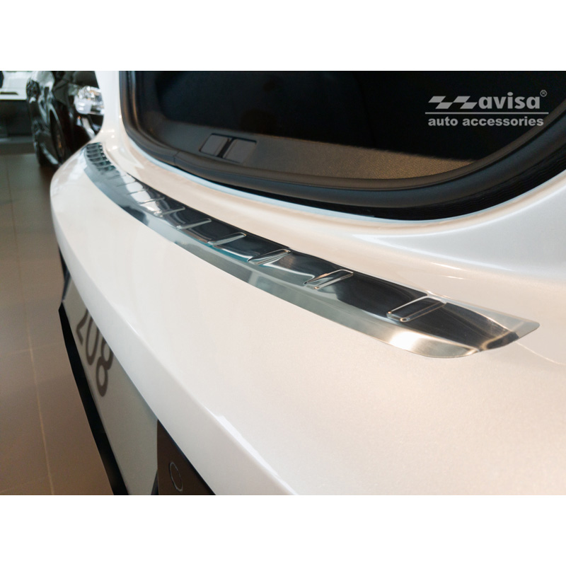 RVS Achterbumperprotector  Peugeot 208 II HB 5-deurs 2019-2023 & FL 2023- 'Ribs'